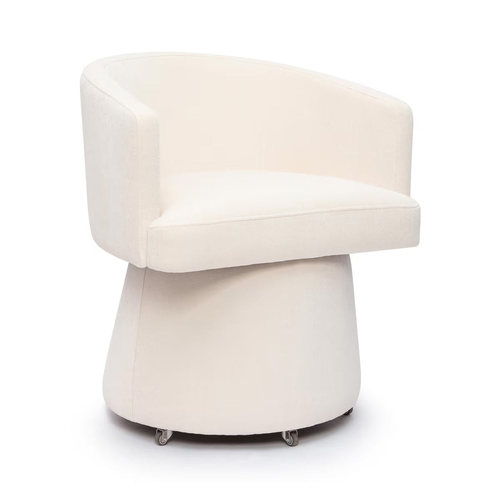 Chaise de bureau roulante Christine Crème