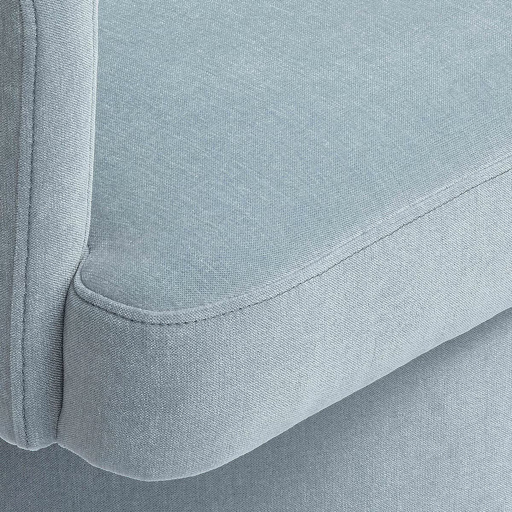 Chaise de bureau roulante Christine bleu délavé