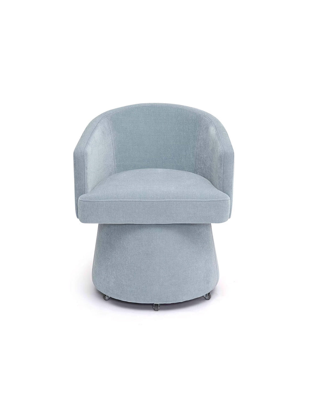 Chaise de bureau roulante Christine bleu délavé
